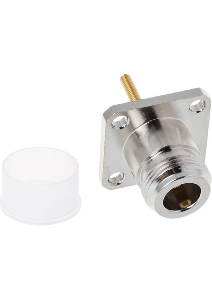 Pirinç N Dişi Jack Konnektörü 4 Delikli Flanş Montajlı Şasi Rf Adaptörü Uzun Lehim Pin Terminali G2AC (Yurt Dışından)