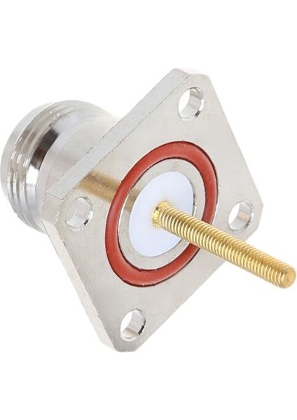 Pirinç N Dişi Jack Konnektörü 4 Delikli Flanş Montajlı Şasi Rf Adaptörü Uzun Lehim Pin Terminali G2AC (Yurt Dışından)