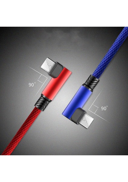 Tip-C Mikro Kablo 3A Hızlı Şarj 90 Derece Dirsek Kablosu Şarj Kablosu iphone 13 Pro Samsung Xiaomi Cep Telefonu Aksesuarları (Yurt Dışından)