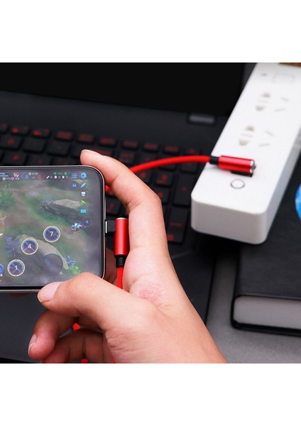Tip-C Mikro Kablo 3A Hızlı Şarj 90 Derece Dirsek Kablosu Şarj Kablosu iphone 13 Pro Samsung Xiaomi Cep Telefonu Aksesuarları (Yurt Dışından)