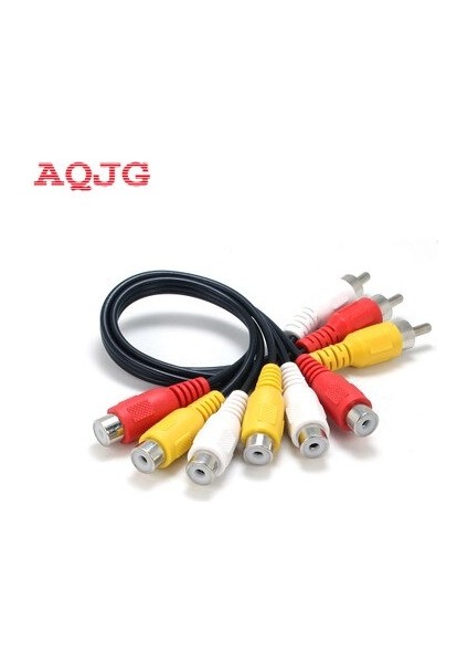 Yeni Sıcak 3 Rca Erkek 6 Rca Dişi Fiş Splitter Ses Tv DVD Video Adaptörü Av Kablosu 3 Rca Erkek 6 Rca Dişi Fiş Aqjg (Yurt Dışından)