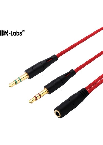 Örgülü 3,5 mm 4 Pozisyondan 2 x 3 Pozisyona 3,5 mm Kulaklık Mikrofon Ses Y Ayırıcı Adaptör Kablosu - Pc'ye 3,5 mm Akıllı Telefon Kulaklığı (Yurt Dışından) fiyatları