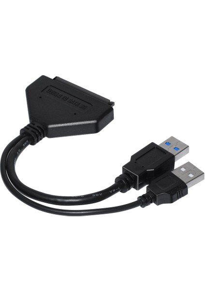 Deepfox Çift USB 3.0 - Sata Adaptör Dönüştürücü Kablosu 22PIN Sata Iıı - Usb3.0 Kablosu 2.5 (Yurt Dışından)