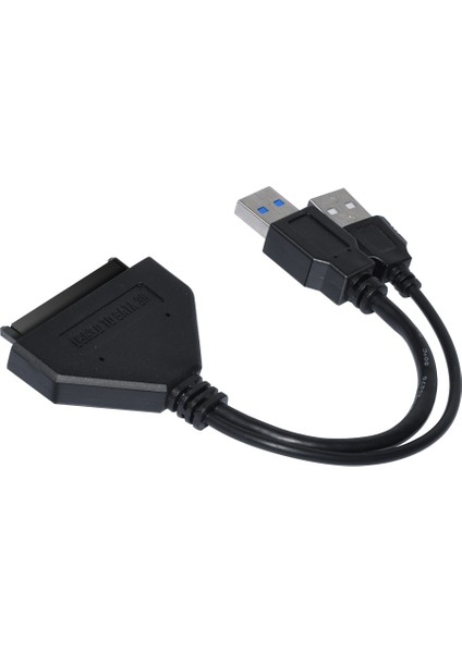 Deepfox Çift USB 3.0 - Sata Adaptör Dönüştürücü Kablosu 22PIN Sata Iıı - Usb3.0 Kablosu 2.5 (Yurt Dışından)