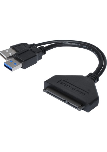 Deepfox Çift USB 3.0 - Sata Adaptör Dönüştürücü Kablosu 22PIN Sata Iıı - Usb3.0 Kablosu 2.5 (Yurt Dışından)