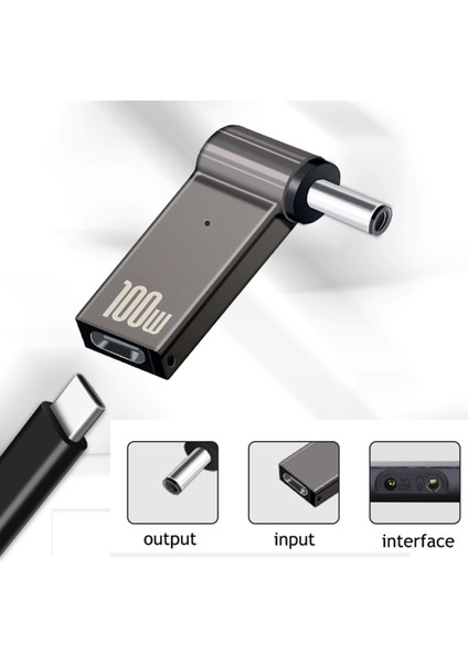 Pd 100W Dizüstü Bilgisayar Güç Şarj Kaynağı Adaptörü Konnektörü USB Tip-C Dişi Dc Erkek Jack Fiş Dönüştürücü Acer Samsung Için (Yurt Dışından)