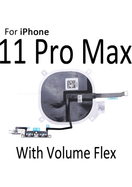 Nfc Çip iPhone x Xr Xs 12 Mini 11 Pro Max Kablosuz Şarj Şarj Paneli Bobin Etiket Ses Düğmesi ile Flex Kablo (Yurt Dışından)