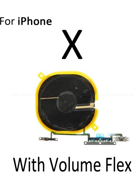 Nfc Çip iPhone x Xr Xs 12 Mini 11 Pro Max Kablosuz Şarj Şarj Paneli Bobin Etiket Ses Düğmesi ile Flex Kablo (Yurt Dışından)