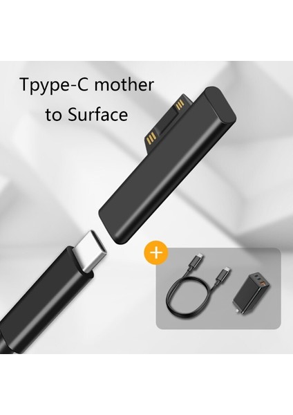 USB C Tipi Pd Şarj Dönüştürücü 3A Hızlı Şarj Tipi-C Şarj Adaptörü Microsoft Sur Pro 3 4 5 6 Go Book 1 2 Dizüstü Bilgisayar (Yurt Dışından) fiyatları