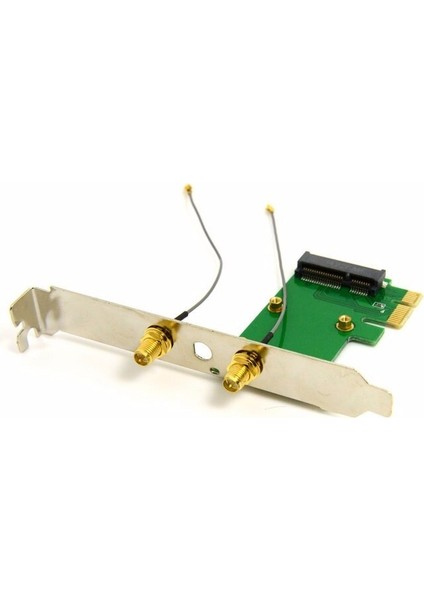 Pci-E Mini Pcı-E Pcie Pci Express To Pcie Pcı-E Express Çift Antenli Kablosuz Adaptör Kartı Ağ Internet Bilgisayar Wifi (Yurt Dışından)