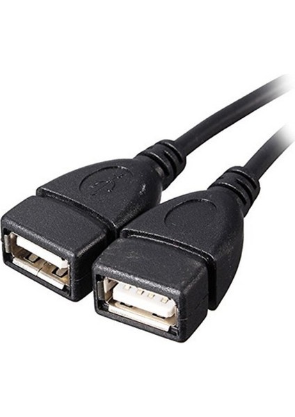 USB 2.0 A Erkek 2 Çift Dişi Jack Y Splitter Dönüştürücü Kablo Kablosu Bir-Iki Uzatma Genişletilmiş Adaptör Güç Hub Şarj Cihazı L M7R4 (Yurt Dışından)
