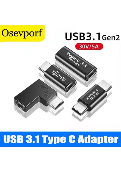 USB 3.1 Tip C Adaptör Dirsek Dönüştürücü USB C Şarj Veri Sync Uzatma Usbc Dişi Pc Dizüstü Tablet Için Erkek Typec Konnektör (Yurt Dışından) indirimleri