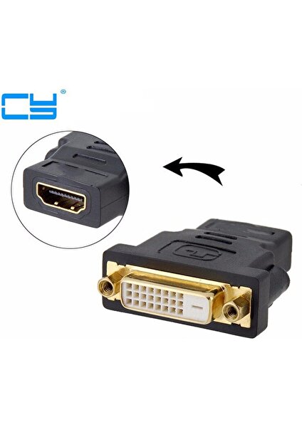 DVI 24+1 Dişi - HDMI Uyumlu Dişi Uzatma Adaptörü Dönüştürücü Hdmı-Dvı Konektörü Hdtv ve Pc Bilgisayar Için (Yurt Dışından)