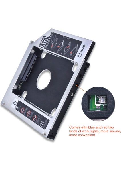 1 Adet Kphrtek Evrensel Alüminyum 2nd HDD Caddy 12.7mm Sata 3.0 DVD Adaptörü Için 2.5 ''7-12.5mm SSD Kasa Muhafaza Cd-Rom (Yurt Dışından)