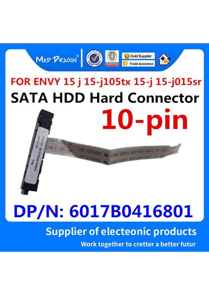 Yenı Dizüstü Bilgisayarlar Sata SSD Kablosu HDD Sert Konektör Disk Flex Kablo Hp Envy 15 15 J 15-J105TX 15-J 15-J015SR DW15 6017B0416801 (Yurt Dışından)