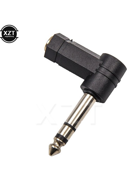 90 Derece 3.5mm Dişi Jack 6.35MM/6.5MM Erkek Jack Sağ Açılı Fiş Hoparlör Kulaklık Ses Adaptörü (Yurt Dışından)