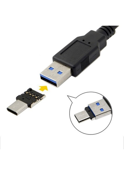 Taşınabilir Mini Tip-C USB Tip C Usb-C'den USB 2.0 Otg Adaptör Konektörü Tablet ve USB Kablosu ve Flash U Disk Için (Yurt Dışından)