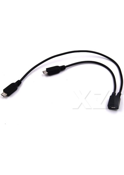 1 Adet Mikro USB 2.0 Ayırıcı Y Kablosu 1 Dişi 2 Erkek Veri Şarj Kablosu Uzatma Kablosu Senkronizasyon Veri Kablosu Android Cep Telefonu Için (Yurt Dışından)