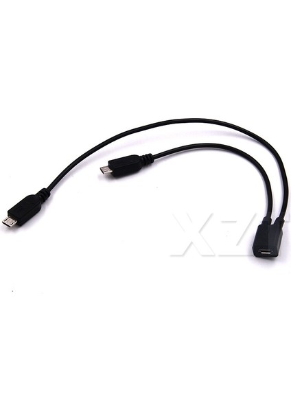 1 Adet Mikro USB 2.0 Ayırıcı Y Kablosu 1 Dişi 2 Erkek Veri Şarj Kablosu Uzatma Kablosu Senkronizasyon Veri Kablosu Android Cep Telefonu Için (Yurt Dışından)