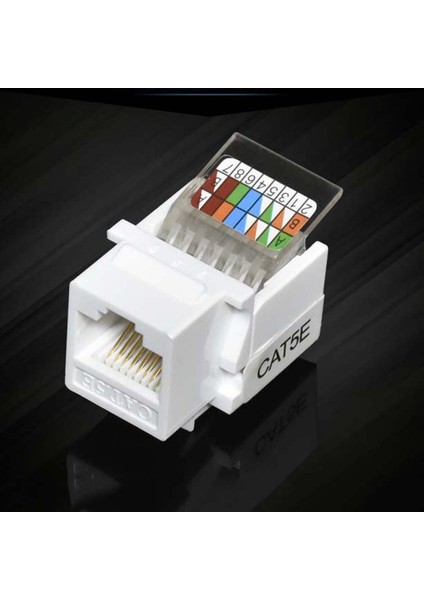 5 Adet Aletsiz CAT5E Utp Ağ Modülü RJ45 Konektörü Bilgi Soketi Bilgisayar Çıkış Kablosu Adaptör Jakı Amp Içın (Yurt Dışından)