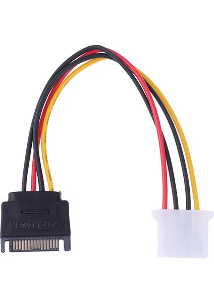 Sata Ide Güç Kablosu 15 Pin Sata Erkek - Molex Ide 4 Pin Dişi Kablo Adaptörü (Yurt Dışından)