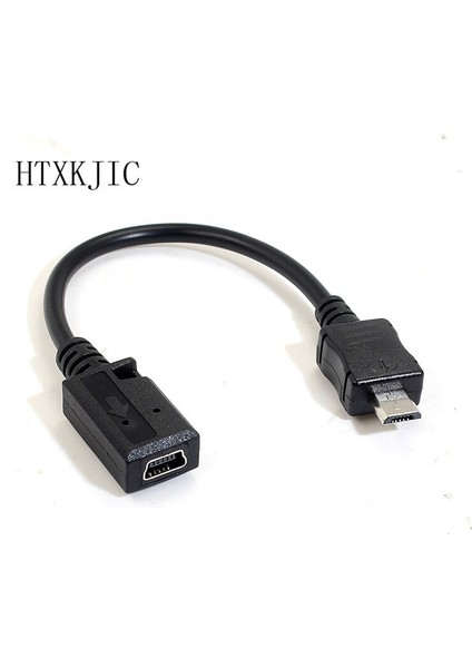 10 cm Mikro USB Erkek Mini USB Dişi Dönüştürücü Konnektör Transferi Veri Senkronizasyonu Şarj Adaptörü Tablet Telefonlar Için Mini USB Kablosu (Yurt Dışından)