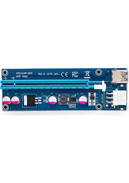 006C Pc Pcıe Pcı Express Yükseltici Video Kartı Için Pcı E 1x Ila 16X USB 3.0 Sata 6pin Ide Molex Güç Kablosu Btc Madenci Madencilik Için (Yurt Dışından)