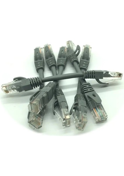 10 cm Cat5 CAT5E CAT6E Utp Ethernet Ağ Kablosu Erkek - Erkek RJ45 Yama Lan Kısa Kablo 0.1 M (Yurt Dışından)