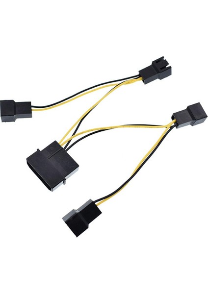 Ide 4pin Erkek 4X3PIN 3pin Uzatma Fan Kablosu Adaptör Güç Kablosu 1 Ila 4 Y Ayırıcı Hız Kontrol Hattı Konektörü 12 V 12 cm (Yurt Dışından)