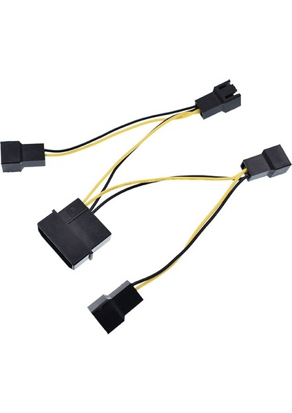 Ide 4pin Erkek 4X3PIN 3pin Uzatma Fan Kablosu Adaptör Güç Kablosu 1 Ila 4 Y Ayırıcı Hız Kontrol Hattı Konektörü 12 V 12 cm (Yurt Dışından)