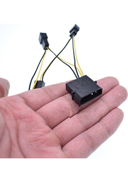 Ide 4pin Erkek 4X3PIN 3pin Uzatma Fan Kablosu Adaptör Güç Kablosu 1 Ila 4 Y Ayırıcı Hız Kontrol Hattı Konektörü 12 V 12 cm (Yurt Dışından)