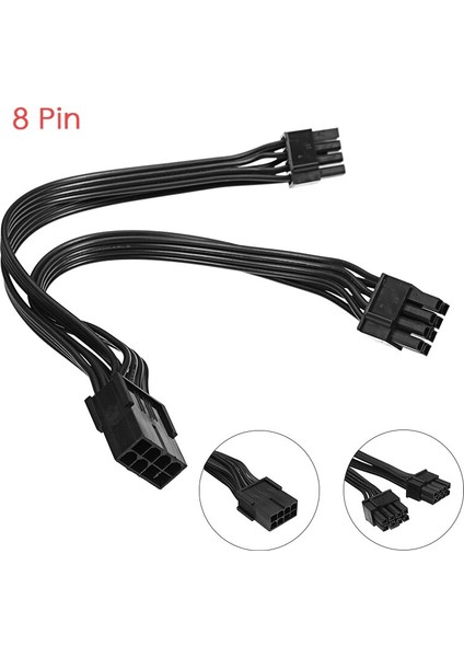 10CM Grafik Kartı 8 Pin Dişi 2*8p(6+2)Pin Uzatma Güç Kablosu Erkek Pcıe Pcı Express 4 Hat Kablo Konektörü (Yurt Dışından)