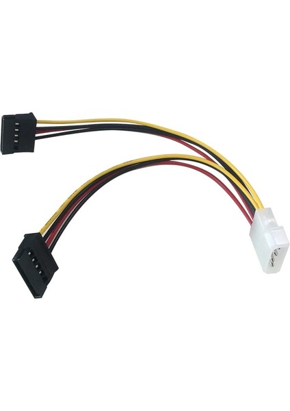 2 Adet Ide 4 Pin Molex 2 Of 15 Pin Seri Ata Sata Çift SSD HDD Güç Adaptör Kablosu Fişi (Yurt Dışından)