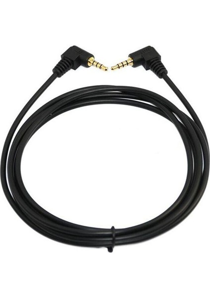 100 cm Yüksek Kaliteli 3.5mm Açı Stereo Trrs Mini Av Fişi 4 Kutuplu 4 Iletkenli Ses Kablosu Altın Kaplamayeni (Yurt Dışından)
