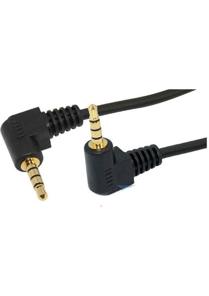 100 cm Yüksek Kaliteli 3.5mm Açı Stereo Trrs Mini Av Fişi 4 Kutuplu 4 Iletkenli Ses Kablosu Altın Kaplamayeni (Yurt Dışından)
