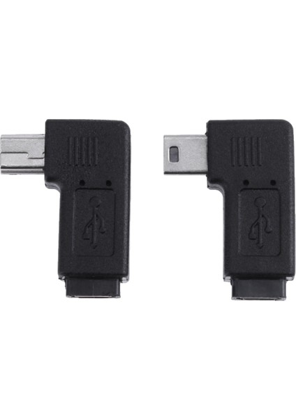 2 Adet/takım L Şekilli Mikro USB Dişi Sağ Sol 90 Derece Açı Mini USB Erkek Adaptör Konnektörü Şarj Dönüştürücü (Yurt Dışından)
