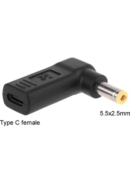 Dc Güç Adaptörü Dönüştürücü USB Tip-C Dişi 5.5x2.5mm Erkek Jack Konnektörü Asus Lenovo Toshiba Dizüstü Dizüstü Bilgisayar Adaptörü (Yurt Dışından)