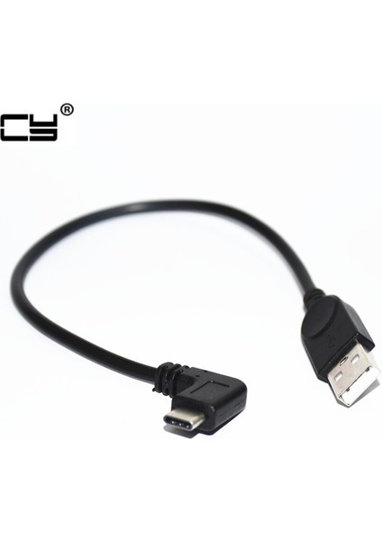 Sağ Açılı USB 3.1 Tip C Usb-C - USB 2.0 Kablosu Tablet ve Cep Telefonu Için 90 Derece Konektör 25 cm (Yurt Dışından)