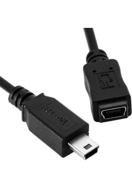 USB 2.0 Mini USB 5 Pin Erkek Dişi Fiş Uzatma Adaptörü Spiral Sarmal Kablo 1.5m 5ft (Yurt Dışından)