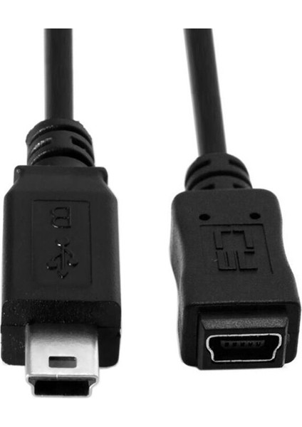 USB 2.0 Mini USB 5 Pin Erkek Dişi Fiş Uzatma Adaptörü Spiral Sarmal Kablo 1.5m 5ft (Yurt Dışından)