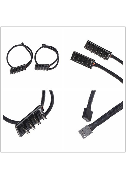 Ana Bilgisayar Kasası Pc Soğutucu Fan Güç Kablosu 1 Kadın 4 Erkek 4pin Soket Fan Hub Splitter Kablosu 3pin & 4pin Pwm Soğutma Fanı 2 Stilleri (Yurt Dışından)