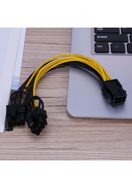 6pin Bağlantı Noktasından Çift 8(6+2)Pin Bağlantı Noktası Ayırıcı Güç Kablosu Grafik Kartları Için Saf Bakır Teneke Tel Bilgisayar Kabloları ve Konnektörleri (Yurt Dışından)