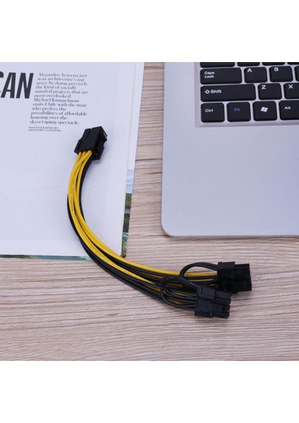 6pin Bağlantı Noktasından Çift 8(6+2)Pin Bağlantı Noktası Ayırıcı Güç Kablosu Grafik Kartları Için Saf Bakır Teneke Tel Bilgisayar Kabloları ve Konnektörleri (Yurt Dışından)