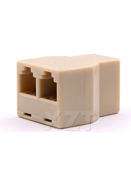 2017 Yeni Sıcak RJ11 4 Pin Dişi 1 Ila 2 Telefon Splitter Konnektör Adaptörü (Yurt Dışından)