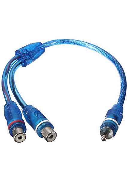 Mavi Sinyal Konektörü Ses Kablosu 1 Rca Erkek 2 Kadın Splitter Stereo Ses Y Adaptör Kablosu Tel (Yurt Dışından) indirimleri