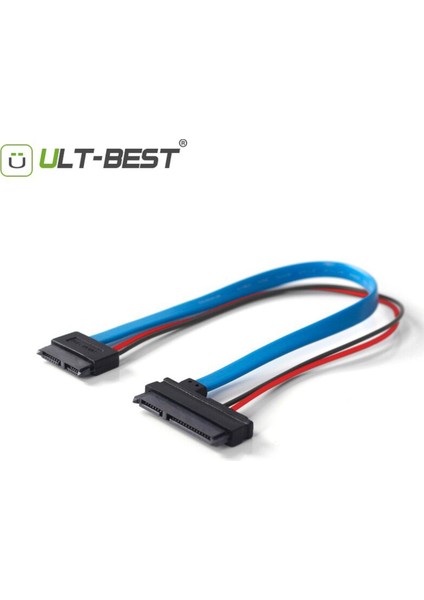 Ult-Best Ince Sata Kablosu Seri Ata 7 + 15 22PIN - Slimline Sata 13PIN 7 + 6 Konnektör Dişi - Dişi 5V Ince Kablolar Dönüştürücü (Yurt Dışından)