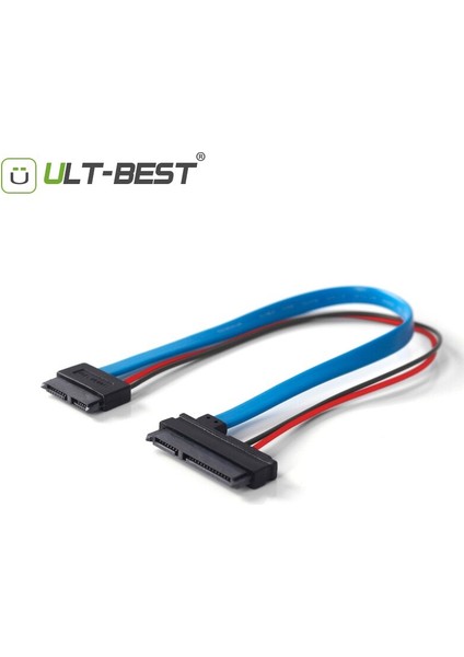 Ult-Best Ince Sata Kablosu Seri Ata 7 + 15 22PIN - Slimline Sata 13PIN 7 + 6 Konnektör Dişi - Dişi 5V Ince Kablolar Dönüştürücü (Yurt Dışından)