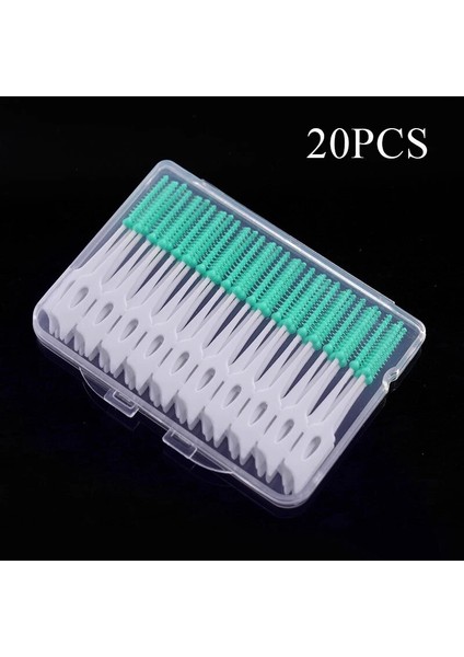 20/40 Adet Interdentale Borstels Tanden Ipi Tandenstoker Ağız Bakımı Plak Verwijder Zacht Kauçuk Haren Tanden Schoonmaken Mondhygiëne Aracı (Yurt Dışından)