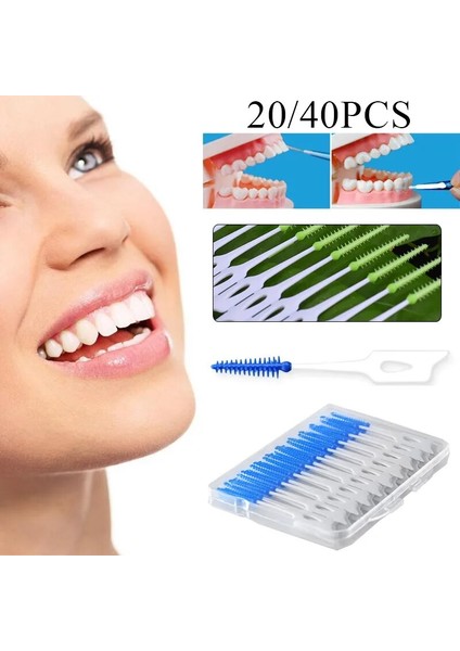 20/40 Adet Interdentale Borstels Tanden Ipi Tandenstoker Ağız Bakımı Plak Verwijder Zacht Kauçuk Haren Tanden Schoonmaken Mondhygiëne Aracı (Yurt Dışından) fiyatları