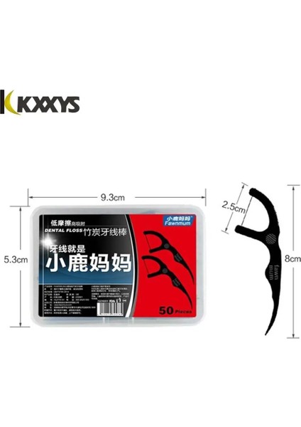 50 Stks/set Bamboe Houtskool Zwart Diş Ipi Tanden Stok Diş Çekme Interdentale Borstel Schoon Tandenstoker Flosser Pick Schoonmaken (Yurt Dışından) fiyatları